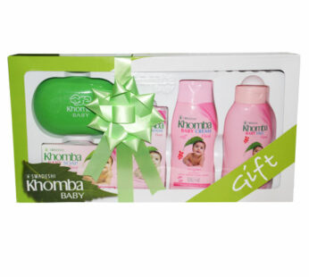 Khomba Baby Gift Set (White/Pink) Box