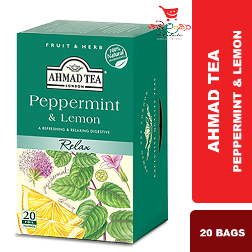 Ahmad Tea Peppermint & Lemon 20 Tea Bags – Navalanka Super City