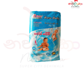 Rose Baby Diapers –Large (9-13kg) (16Pcs)