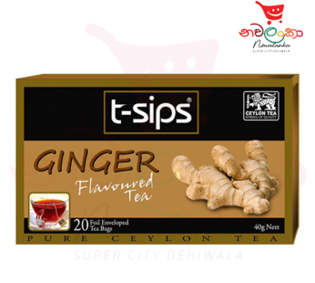T-sips Ginger Flavoured Tea – 40g (20bags)