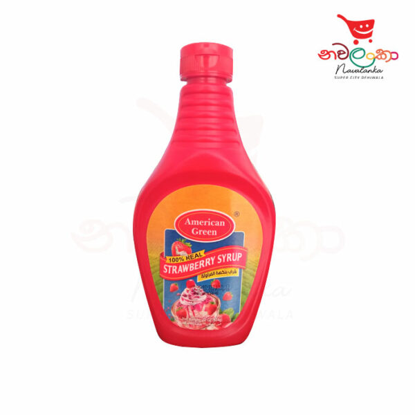 American Green Strawberry Syrup 624Ml (22Oz)